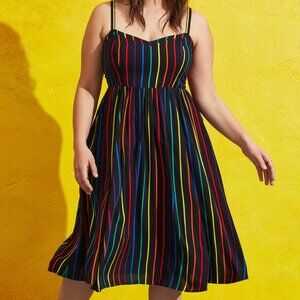 TORRID MIDI CHALLIS SKATER DRESS Plus Size: 2